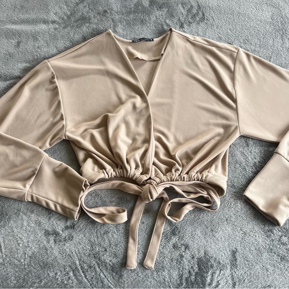 Zara Tie Wrap Top Size Small